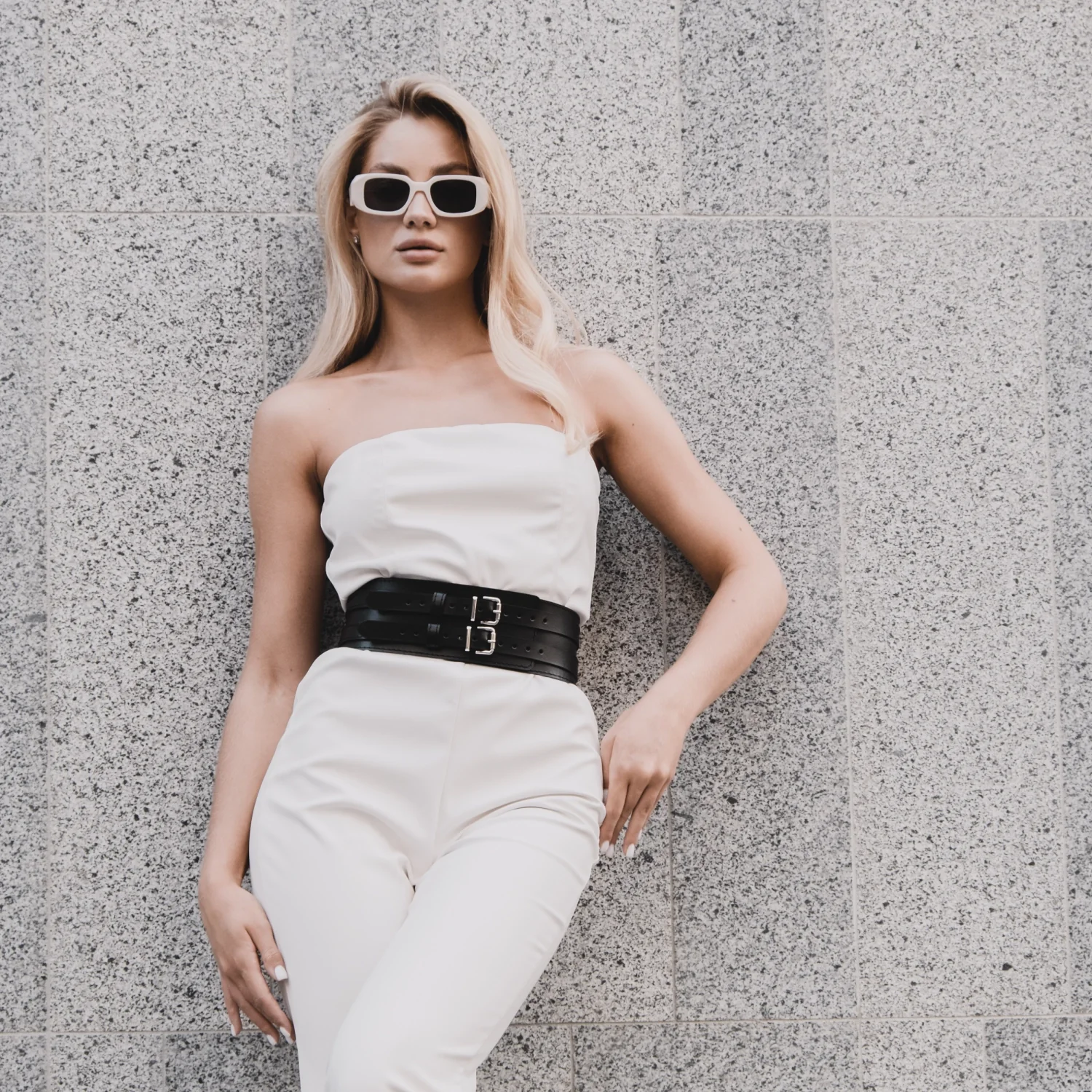 Leather Waist Wide Belt DUO - Image 10