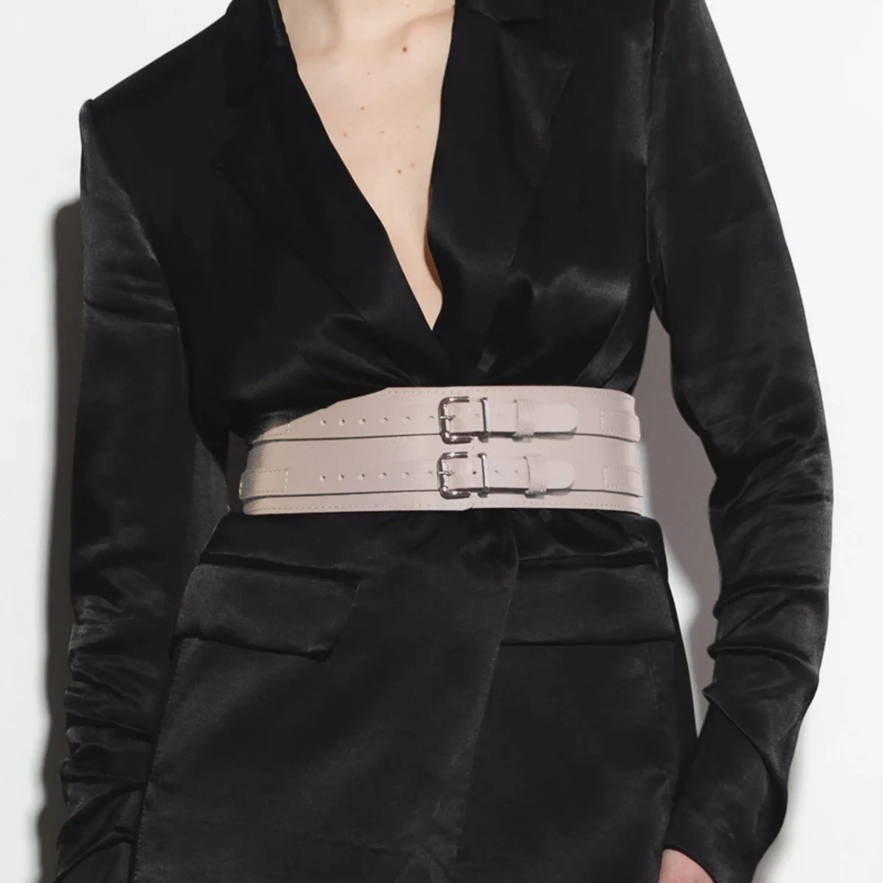 Leather Waist Wide Belt DUO - Image 15