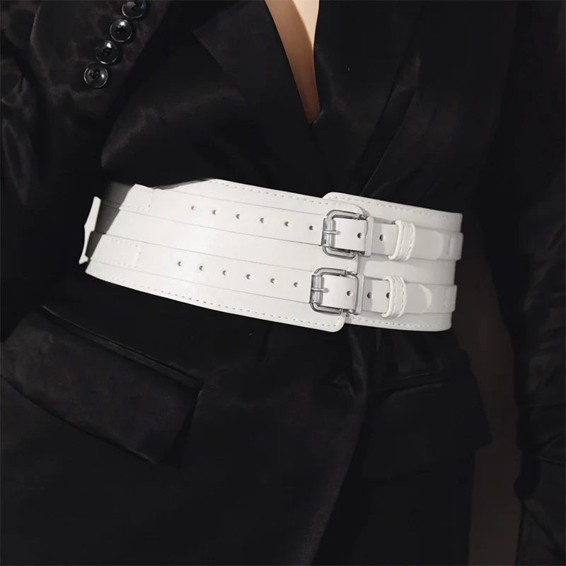 Leather Waist Wide Belt DUO - Image 21
