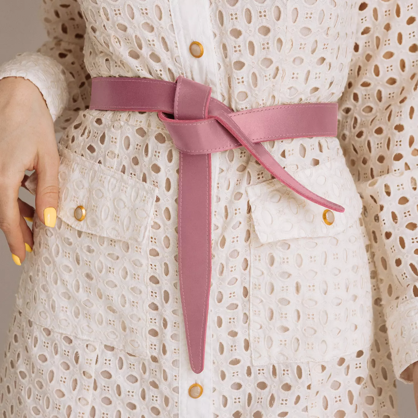 Lecce Knotted Leather Belt SABEL - Image 8