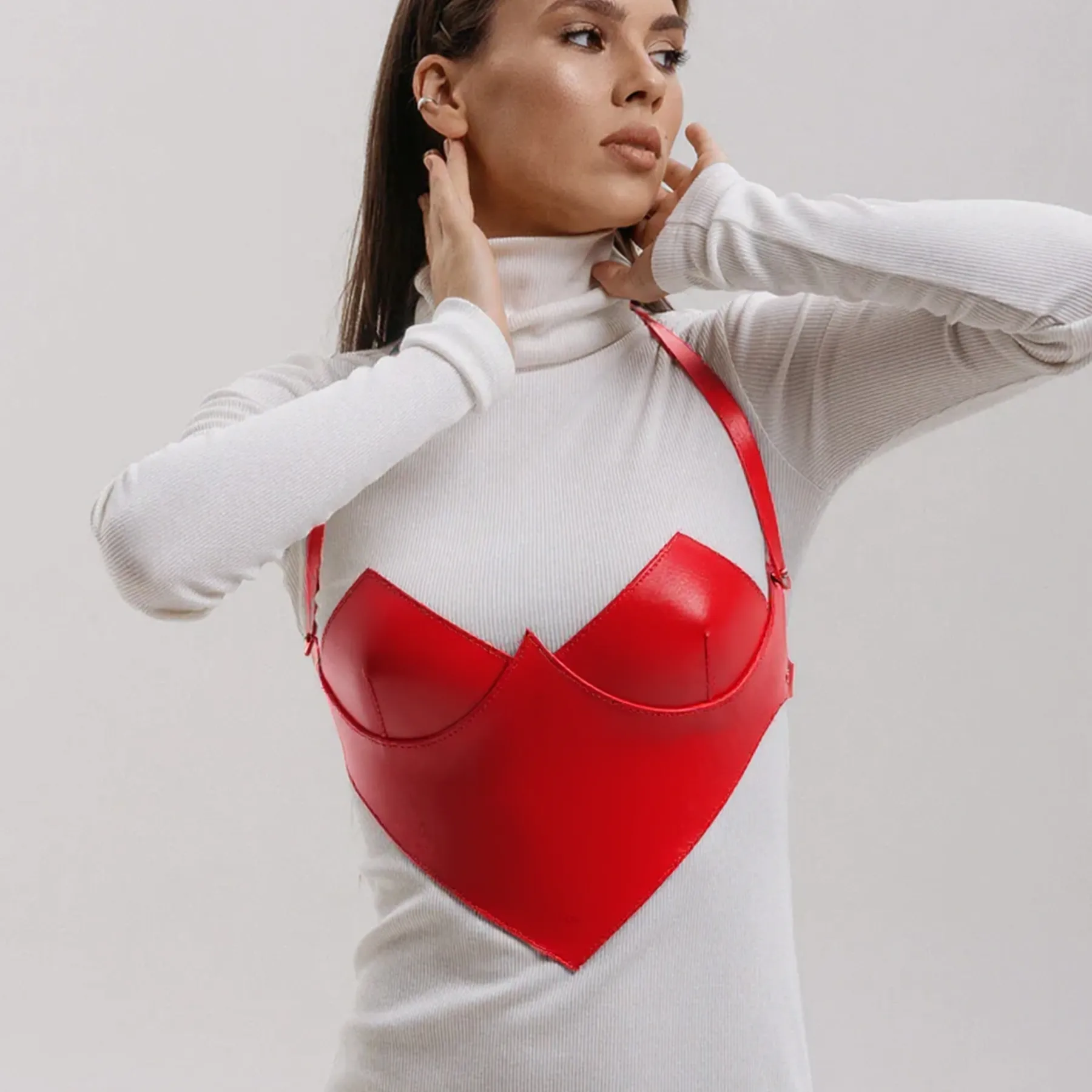Underbust Leather Corset Top THESARA - Image 11