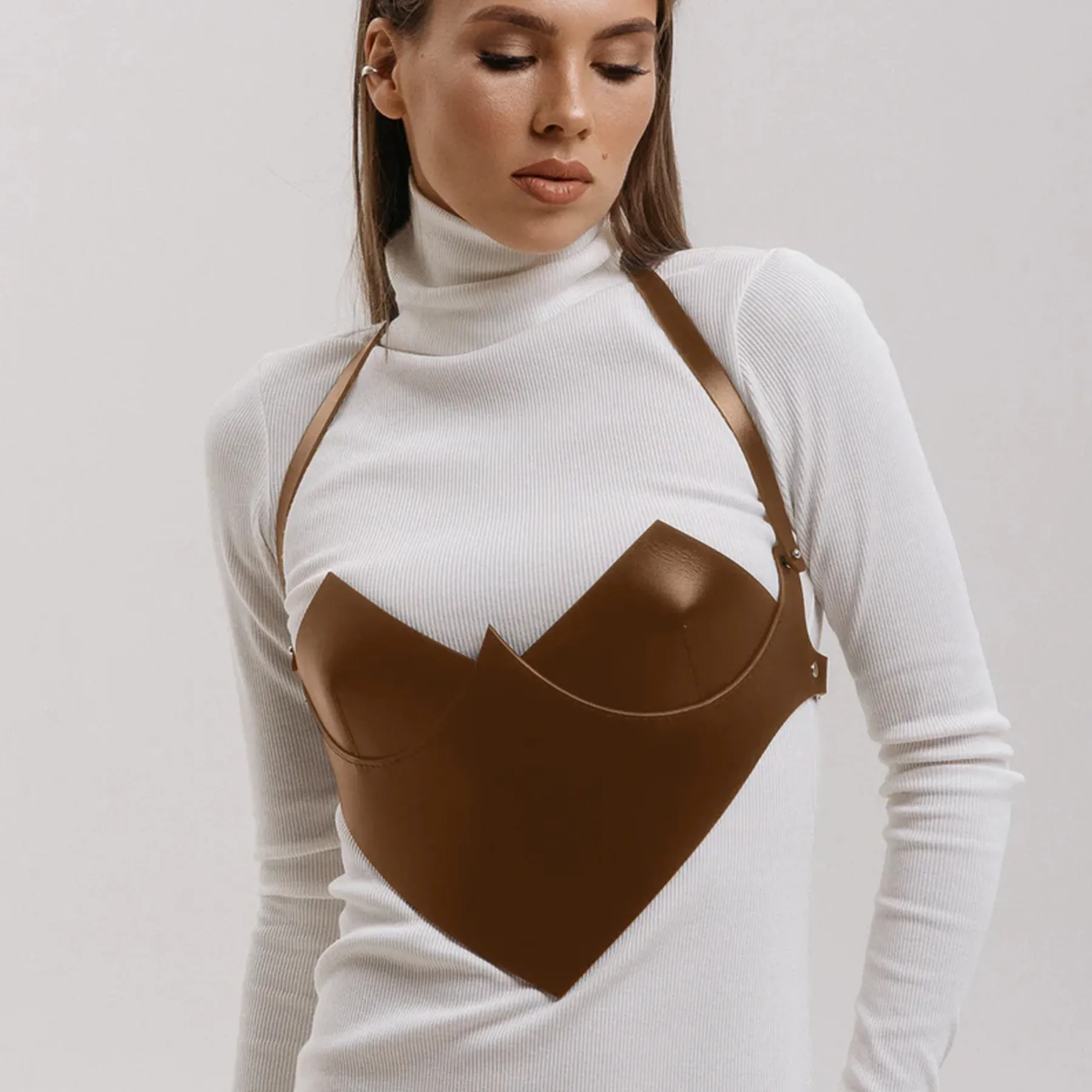 Underbust Leather Corset Top THESARA - Image 12